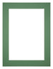 Passepartout 45x60cm Karton Waldgrun Rand 4cm Gerade Vorne | Yourdecoration.de