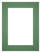Passepartout 60x80cm Karton Waldgrun Rand 5cm Gerade Vorne | Yourdecoration.de