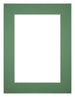Passepartout 75x100cm Karton Waldgrun Rand 5cm Gerade Vorne | Yourdecoration.de
