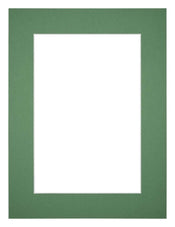 Passepartout 60x80cm Karton Waldgrun Rand 5cm Gerade Vorne | Yourdecoration.de