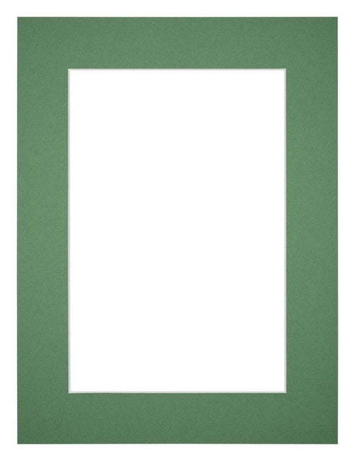 Passepartout 60x80cm Karton Waldgrun Rand 5cm Gerade Vorne | Yourdecoration.de