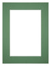 Passepartout 60x80cm Karton Waldgrun Rand 5cm Gerade Vorne | Yourdecoration.de
