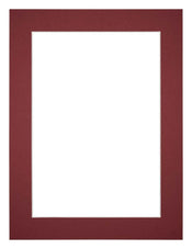 Passepartout 45x60cm Karton Weinrot Rand 4cm Gerade Vorne | Yourdecoration.de