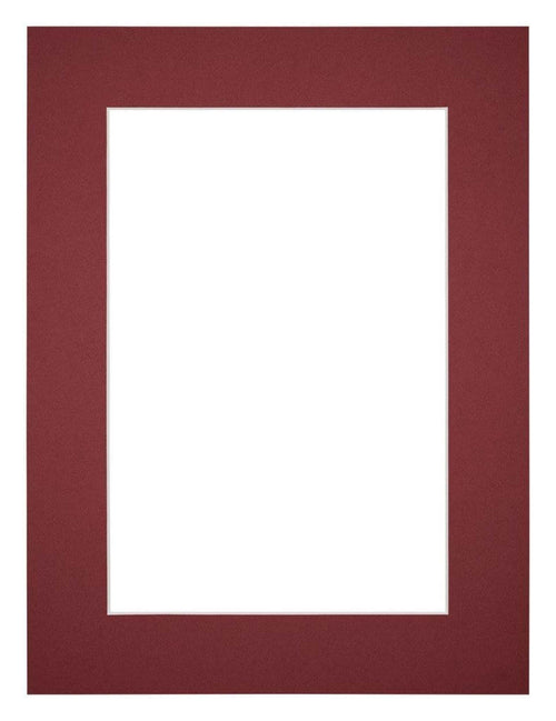 Passepartout 30x40cm Karton Weinrot Rand 5cm Gerade Vorne | Yourdecoration.de