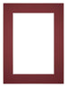 Passepartout 75x100cm Karton Weinrot Rand 5cm Gerade Vorne | Yourdecoration.de