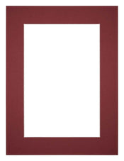Passepartout 60x80cm Karton Weinrot Rand 5cm Gerade Vorne | Yourdecoration.de