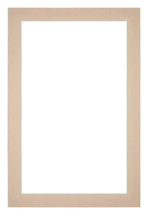 Passepartout 40x60cm Karton Beige Rand 3cm Gerade Vorne | Yourdecoration.de