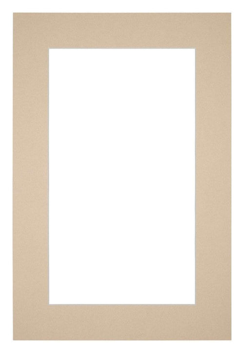 Passepartout 61x91,5cm Karton Beige Rand 5cm Gerade Vorne | Yourdecoration.de