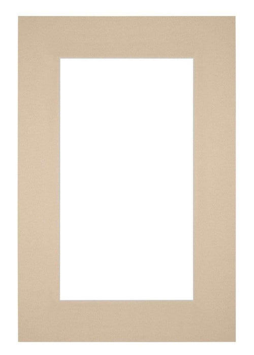 Passepartout 61x91,5cm Karton Beige Rand 6cm Gerade Vorne | Yourdecoration.de