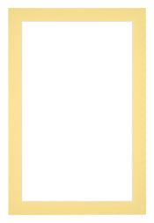 Passepartout 60x90cm Karton Gelb Rand 3cm Gerade Vorne | Yourdecoration.de
