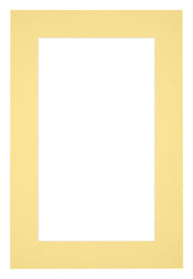 Passepartout 61x91,5cm Karton Gelb Rand 5cm Gerade Vorne | Yourdecoration.de