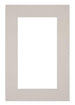 Passepartout 61x91,5cm Karton Grau Granit Rand 6cm Gerade Vorne | Yourdecoration.de