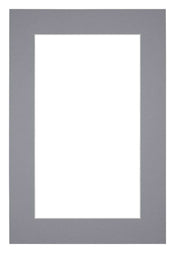 Passepartout 30x45cm Karton Grau Rand 5cm Gerade Vorne | Yourdecoration.de