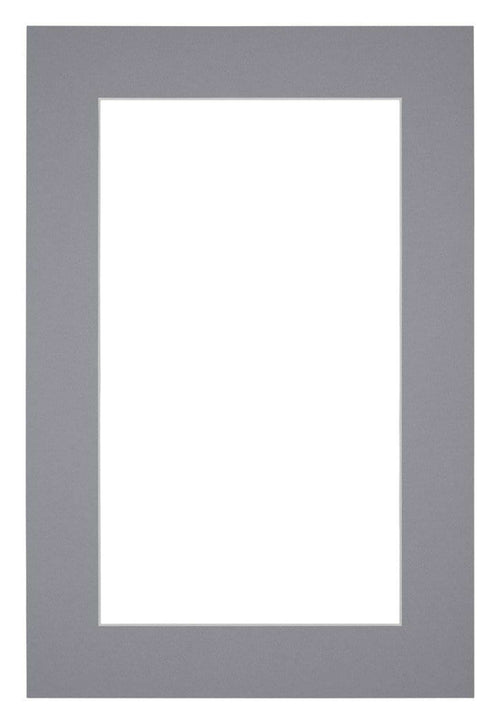 Passepartout 61x91,5cm Karton Grau Rand 5cm Gerade Vorne | Yourdecoration.de