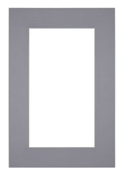 Passepartout 61x91,5cm Karton Grau Rand 6cm Gerade Vorne | Yourdecoration.de