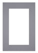 Passepartout 61x91,5cm Karton Grau Rand 6cm Gerade Vorne | Yourdecoration.de
