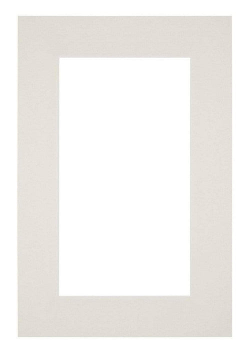 Passepartout 61x91,5cm Karton Hellgrau Rand 6cm Gerade Vorne | Yourdecoration.de