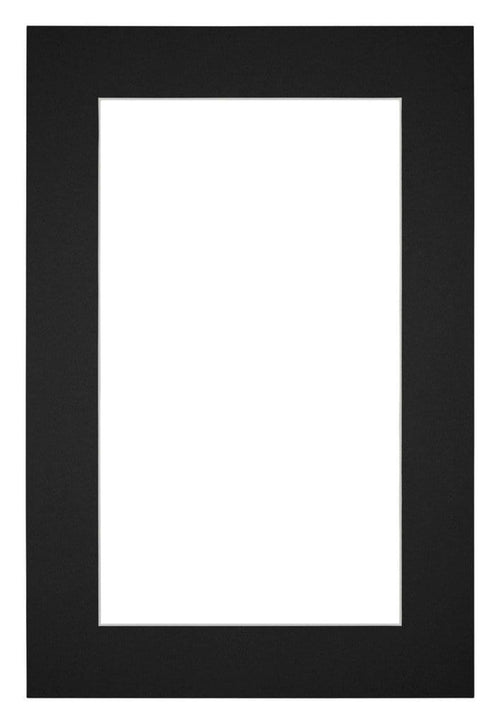 Passepartout 61x91,5cm Karton Schwarz Rand 5cm Gerade Vorne | Yourdecoration.de