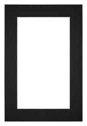 Passepartout 30x45cm Karton Schwarz Rand 5cm Gerade Vorne | Yourdecoration.de