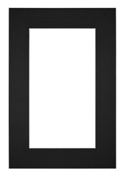 Passepartout 61x91,5cm Karton Schwarz Rand 6cm Gerade Vorne | Yourdecoration.de
