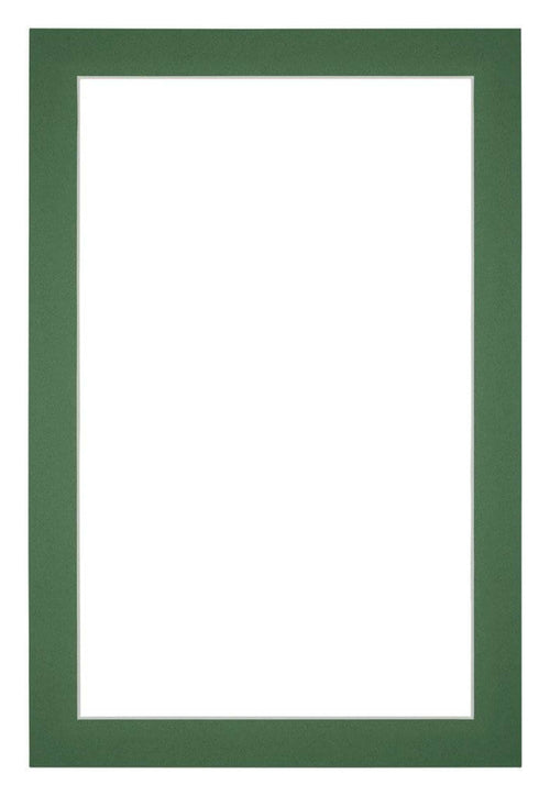 Passepartout 61x91,5cm Karton Waldgrun Rand 3cm Gerade Vorne | Yourdecoration.de