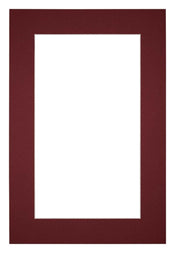 Passepartout 30x45cm Karton Weinrot Rand 5cm Gerade Vorne | Yourdecoration.de