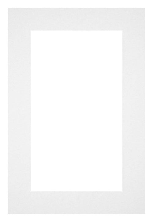 Passepartout 61x91,5cm Karton Weiss Rand 5cm Gerade Vorne | Yourdecoration.de