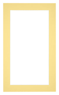 Passepartout 30x50cm Karton Gelb Rand 4cm Gerade Vorne | Yourdecoration.de