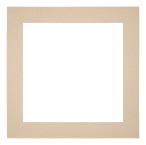 Passepartout 40x40cm Karton Beige Rand 5cm Gerade Vorne | Yourdecoration.de