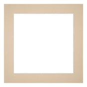 Passepartout 60x60cm Karton Beige Rand 5cm Gerade Vorne | Yourdecoration.de