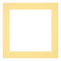 Passepartout 25x25cm Karton Gelb Rand 5cm Gerade Vorne | Yourdecoration.de