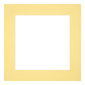 Passepartout 45x45cm Karton Gelb Rand 6cm Gerade Vorne | Yourdecoration.de