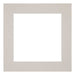 Passepartout 40x40cm Karton Grau Granit Rand 6cm Gerade Vorne | Yourdecoration.de