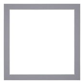 Passepartout 70x70cm Karton Grau Rand 3cm Gerade Vorne | Yourdecoration.de