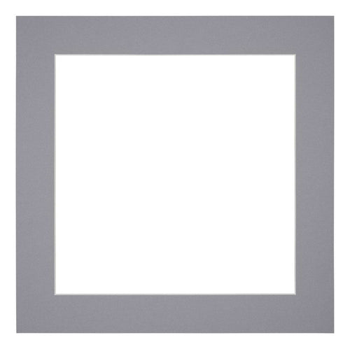 Passepartout 25x25cm Karton Grau Rand 5cm Gerade Vorne | Yourdecoration.de