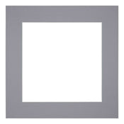 Passepartout 40x40cm Karton Grau Rand 6cm Gerade Vorne | Yourdecoration.de