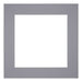Passepartout 40x40cm Karton Grau Rand 6cm Gerade Vorne | Yourdecoration.de
