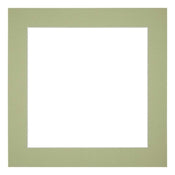 Passepartout 60x60cm Karton Mintgrun Rand 5cm Gerade Vorne | Yourdecoration.de