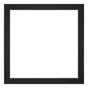 Passepartout 60x60cm Karton Schwarz Rand 3cm Gerade Vorne | Yourdecoration.de