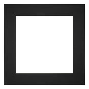 Passepartout 40x40cm Karton Schwarz Rand 6cm Gerade Vorne | Yourdecoration.de