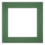 Passepartout 40x40cm Karton Waldgrun Rand 6cm Gerade Vorne | Yourdecoration.de