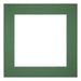 Passepartout 40x40cm Karton Waldgrun Rand 6cm Gerade Vorne | Yourdecoration.de