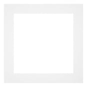 Passepartout 60x60cm Karton Weiss Rand 5cm Gerade Vorne | Yourdecoration.de