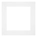 Passepartout 40x40cm Karton Weiss Rand 6cm Gerade Vorne | Yourdecoration.de
