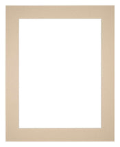 Passepartout 40x50cm Karton Beige Rand 5cm Gerade Vorne | Yourdecoration.de