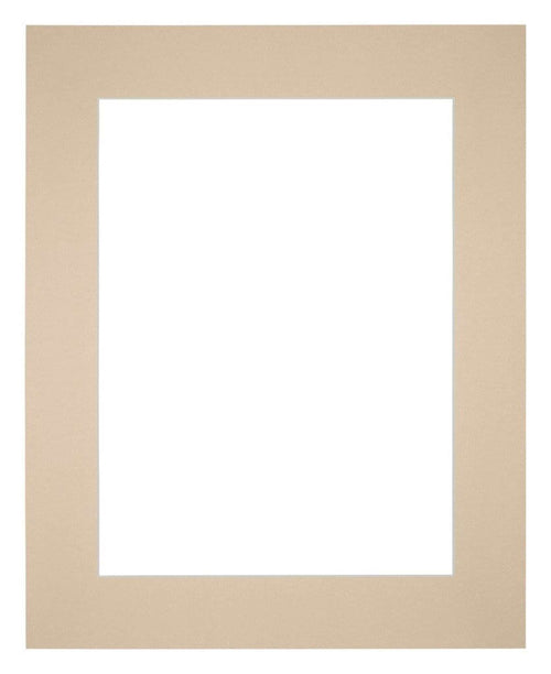 Passepartout 24x30cm Karton Beige Rand 6cm Gerade Vorne | Yourdecoration.de