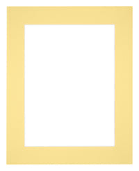 Passepartout 25x30cm Karton Gelb Rand 6cm Gerade Vorne | Yourdecoration.de