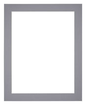 Passepartout 28x35cm Karton Grau Rand 4cm Gerade Vorne | Yourdecoration.de