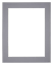 Passepartout 50x65cm Karton Grau Rand 5cm Gerade Vorne | Yourdecoration.de