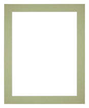 Passepartout 28x35cm Karton Mintgrun Rand 4cm Gerade Vorne | Yourdecoration.de